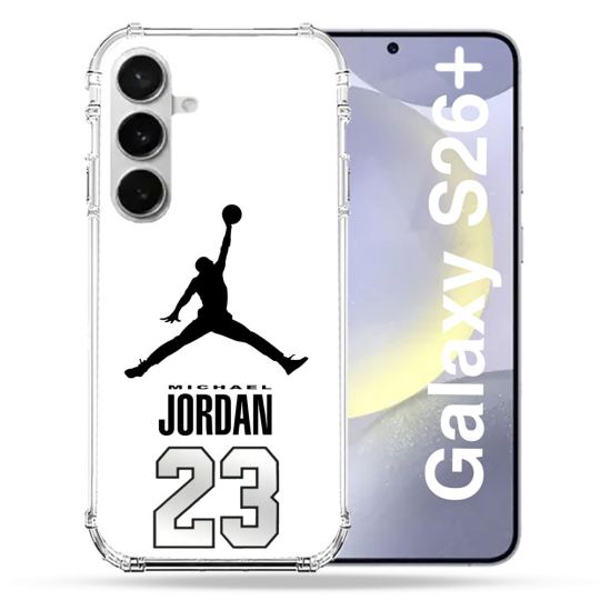 Coque Renforcée Pour Samsung Galaxy S26 Plus Jordan 23 Blanc