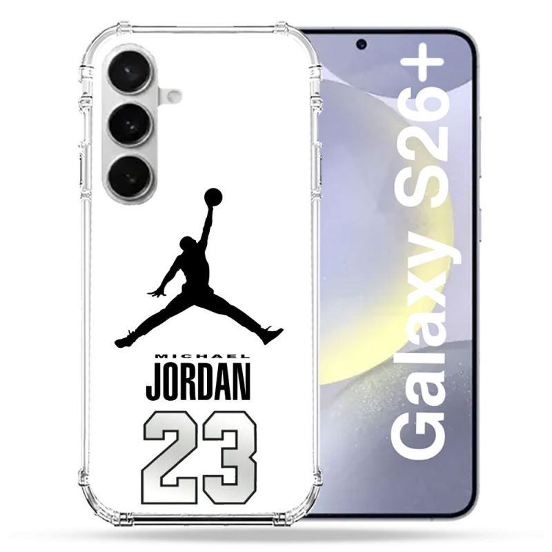 Coque Renforcée Pour Samsung Galaxy S26 Plus Jordan 23 Blanc