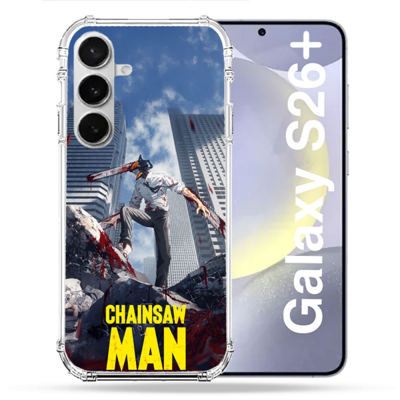 Coque Renforcée Pour Samsung Galaxy S26 Plus Manga Chainsaw Man Denji