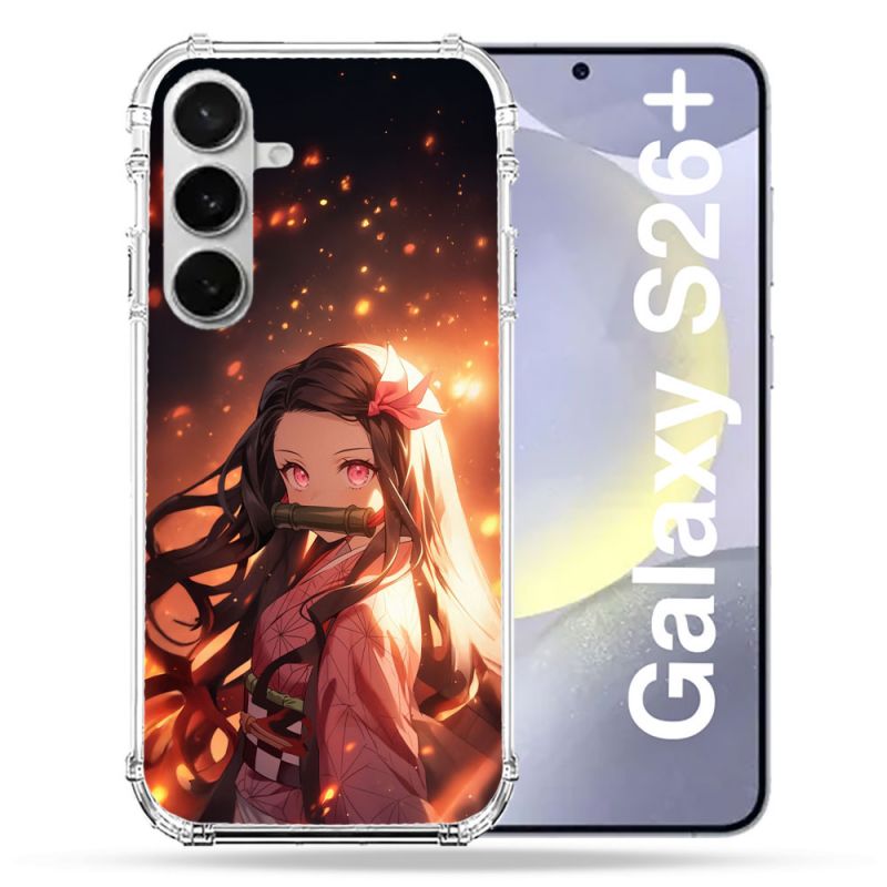 Coque Renforcée Pour Samsung Galaxy S26 Plus Manga Demon Slayer Nezuko Rose