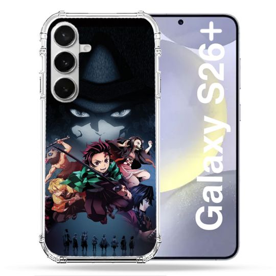 Coque Renforcée Pour Samsung Galaxy S26 Plus Manga Demon Slayer Noir