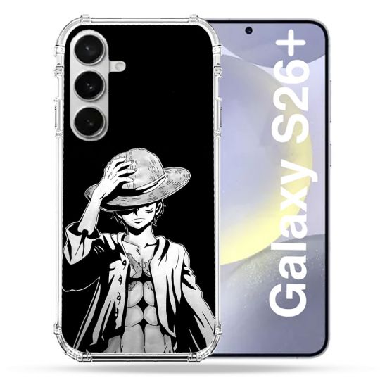 Coque Renforcée Pour Samsung Galaxy S26 Plus Manga One Piece Luffy Noir