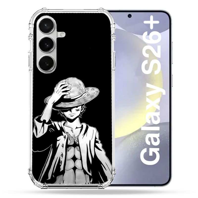 Coque Renforcée Pour Samsung Galaxy S26 Plus Manga One Piece Luffy Noir
