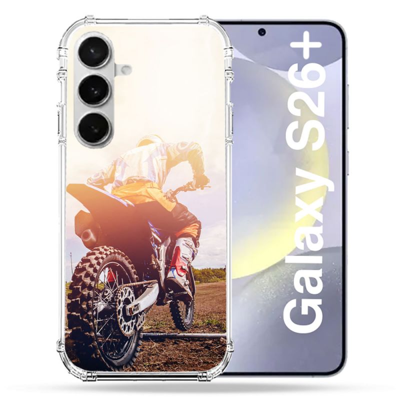 Coque Renforcée Pour Samsung Galaxy S26 Plus Moto Cross Soleil