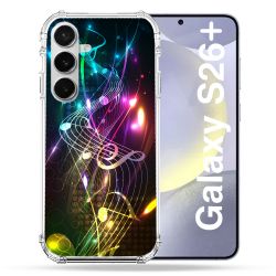 Coque Renforcée Pour Samsung Galaxy S26 Plus Musique Partition Multicolore