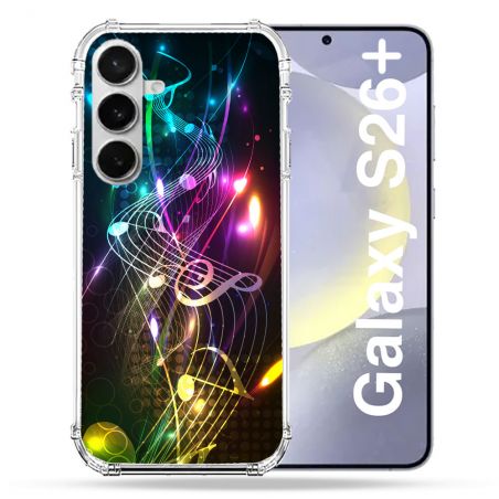 Coque Renforcée Pour Samsung Galaxy S26 Plus Musique Partition Multicolore