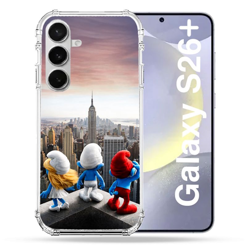 Coque Renforcée Pour Samsung Galaxy S26 Plus Schtroumpfs New York