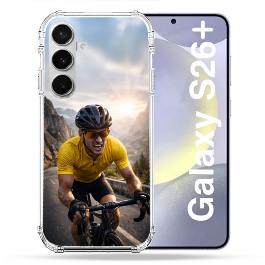 Coque Renforcée Pour Samsung Galaxy S26 Plus Sport Cyclisme Maillot Jaune