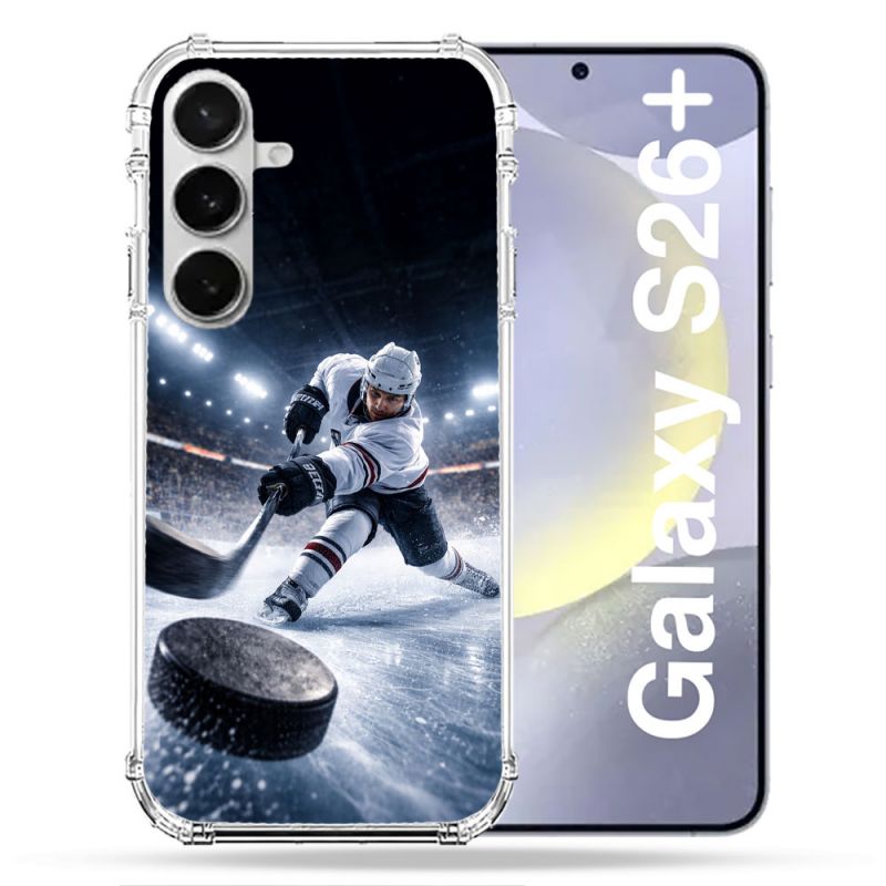 Coque Renforcée Pour Samsung Galaxy S26 Plus Sport Hockey sur Glace