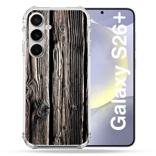 Coque Renforcée Pour Samsung Galaxy S26 Plus Texture Bois