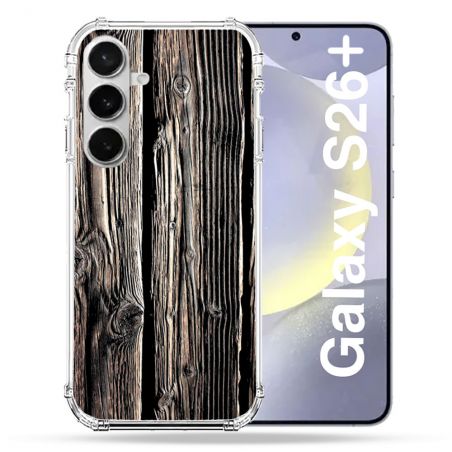 Coque Renforcée Pour Samsung Galaxy S26 Plus Texture Bois
