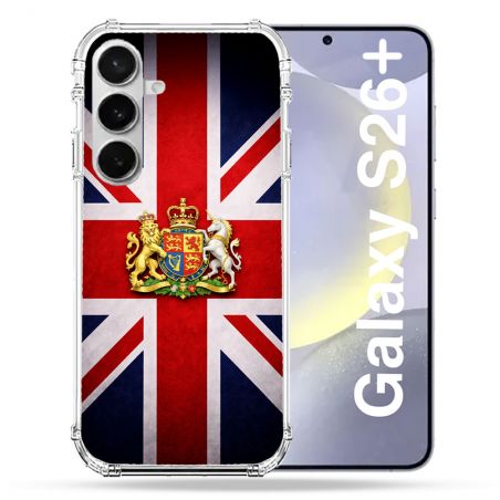 Coque Renforcée Pour Samsung Galaxy S26 Plus Voyage Drapeau Grande Bretagne UK