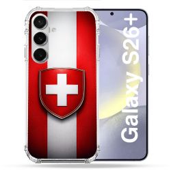 Coque Renforcée Pour Samsung Galaxy S26 Plus Voyage Drapeau Suisse