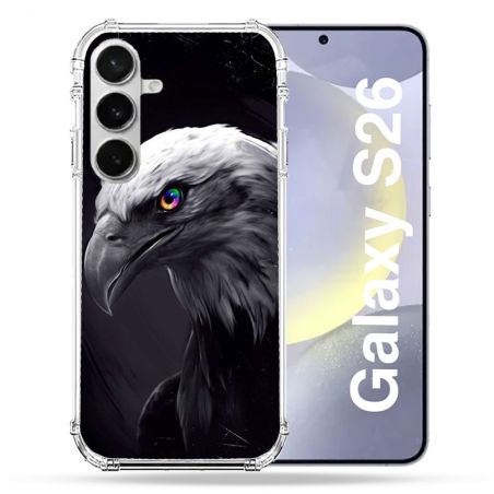 Coque Renforcée Pour Samsung Galaxy S26 Animal Aigle Royal Noir