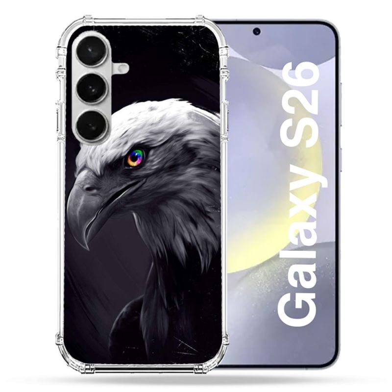Coque Renforcée Pour Samsung Galaxy S26 Animal Aigle Royal Noir
