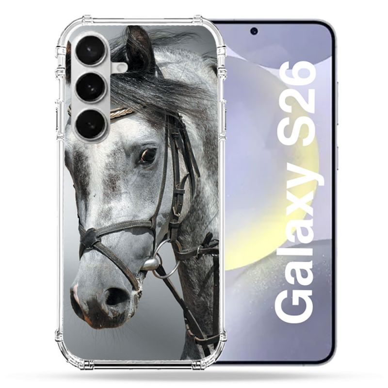 Coque Renforcée Pour Samsung Galaxy S26 Animal Cheval Blanc