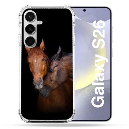 Coque Renforcée Pour Samsung Galaxy S26 Animal Cheval Marron