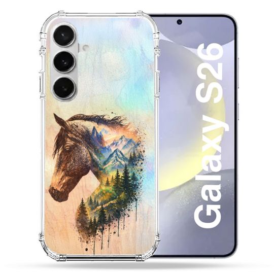 Coque Renforcée Pour Samsung Galaxy S26 Animal Cheval Montagne