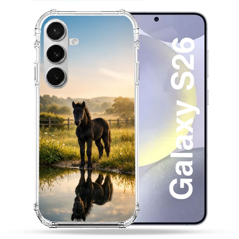 Coque Renforcée Pour Samsung Galaxy S26 Animal Cheval Reflet