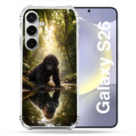Coque Renforcée Pour Samsung Galaxy S26 Animal Gorille Reflet
