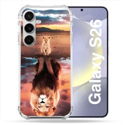 Coque Renforcée Pour Samsung Galaxy S26 Animal Lion Reflet