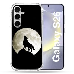 Coque Renforcée Pour Samsung Galaxy S26 Animal Loup Noir
