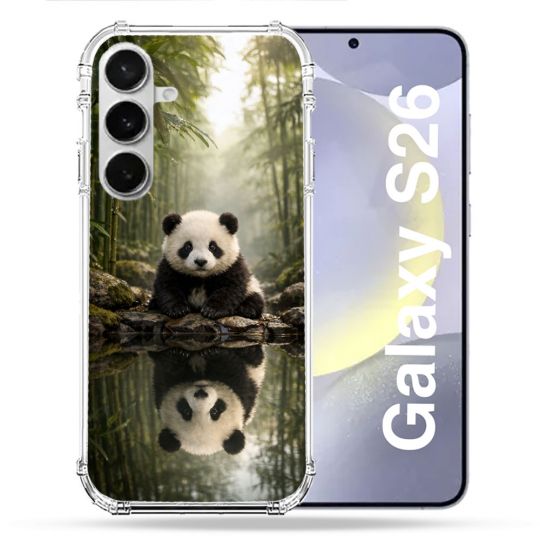 Coque Renforcée Pour Samsung Galaxy S26 Animal Panda Reflet