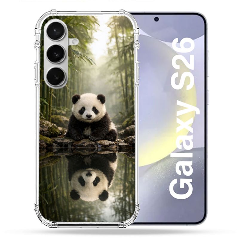 Coque Renforcée Pour Samsung Galaxy S26 Animal Panda Reflet