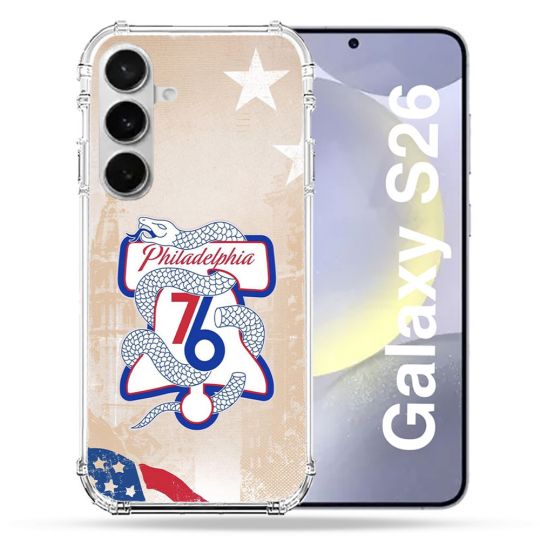 Coque Renforcée Pour Samsung Galaxy S26 Basket Philadelphia 76ers