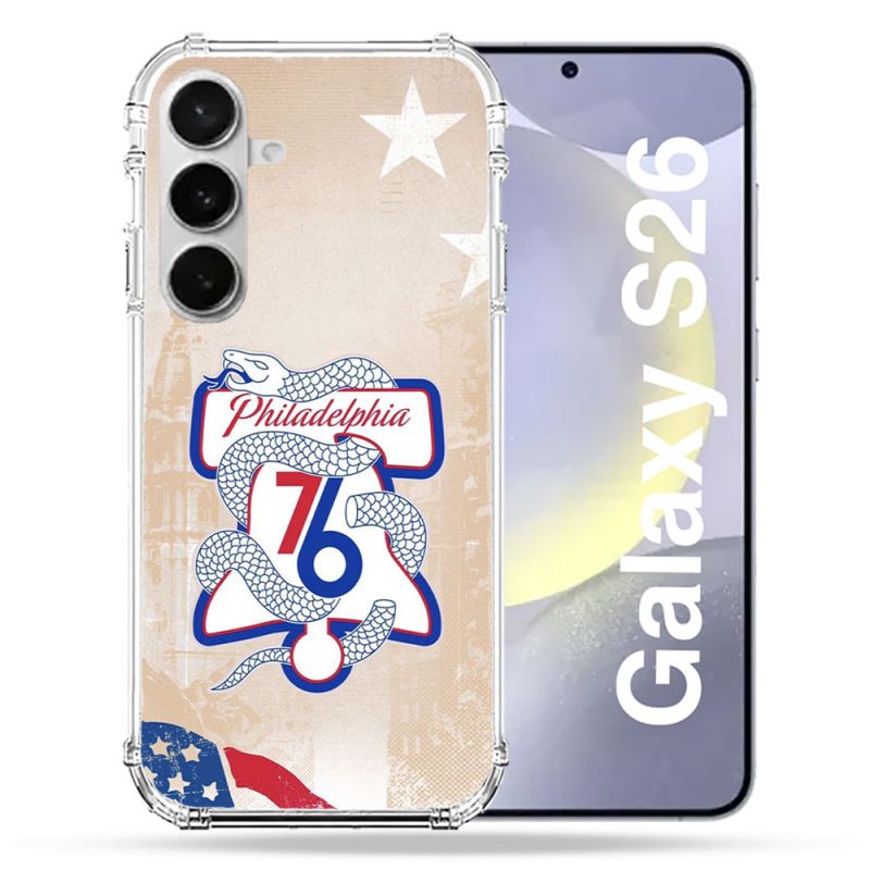 Coque Renforcée Pour Samsung Galaxy S26 Basket Philadelphia 76ers
