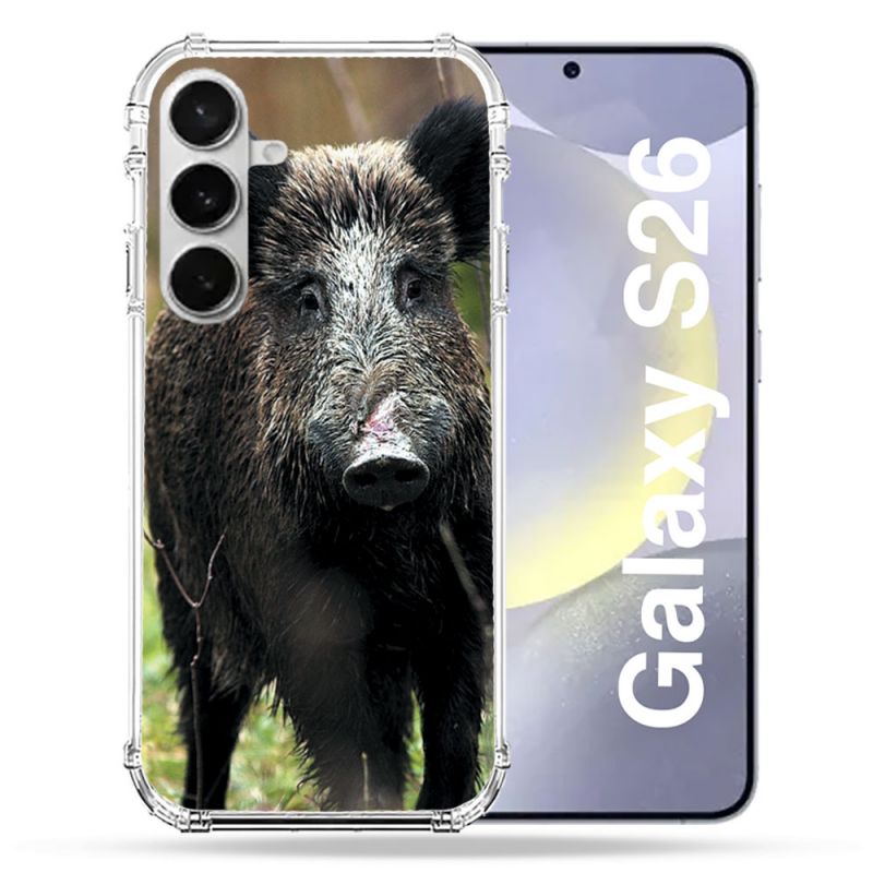 Coque Renforcée Pour Samsung Galaxy S26 Chasse Sanglier bois