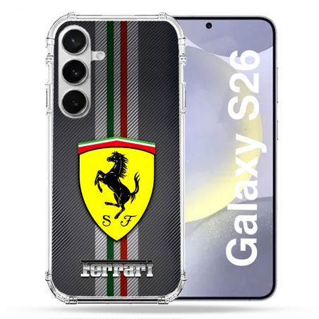 Coque Renforcée Pour Samsung Galaxy S26 Ferrari Carbone