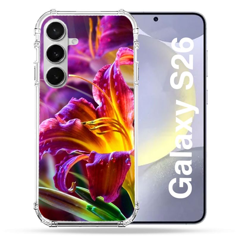 Coque Renforcée Pour Samsung Galaxy S26 Fleur Lys Color