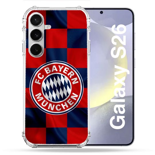 Coque Renforcée Pour Samsung Galaxy S26 Foot Bayern Munich Carreaux