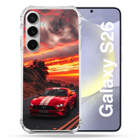 Coque Renforcée Pour Samsung Galaxy S26 Ford Mustang GT500 Rouge