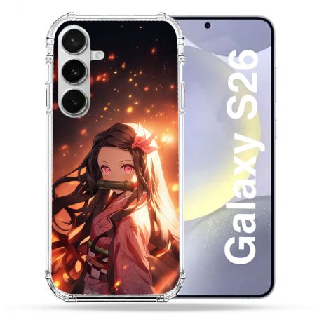 Coque Renforcée Pour Samsung Galaxy S26 Manga Demon Slayer Nezuko Rose