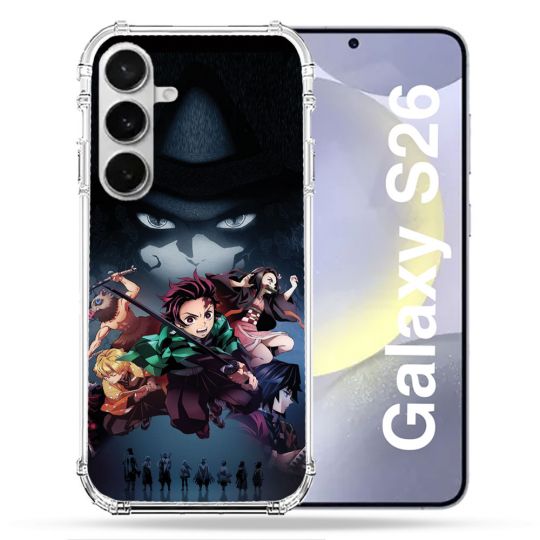 Coque Renforcée Pour Samsung Galaxy S26 Manga Demon Slayer Noir