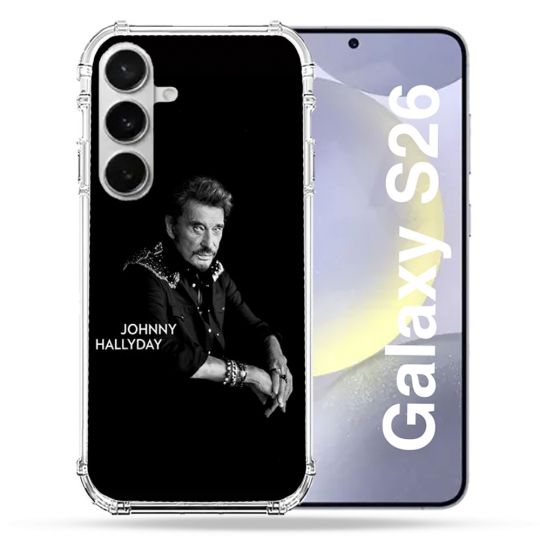 Coque Renforcée Pour Samsung Galaxy S26 Musique Johnny Hallyday Noir