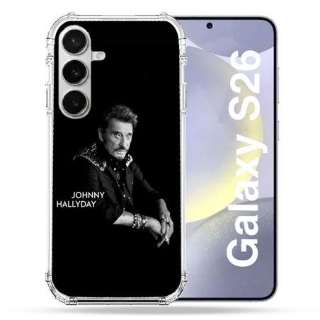Coque Renforcée Pour Samsung Galaxy S26 Musique Johnny Hallyday Noir