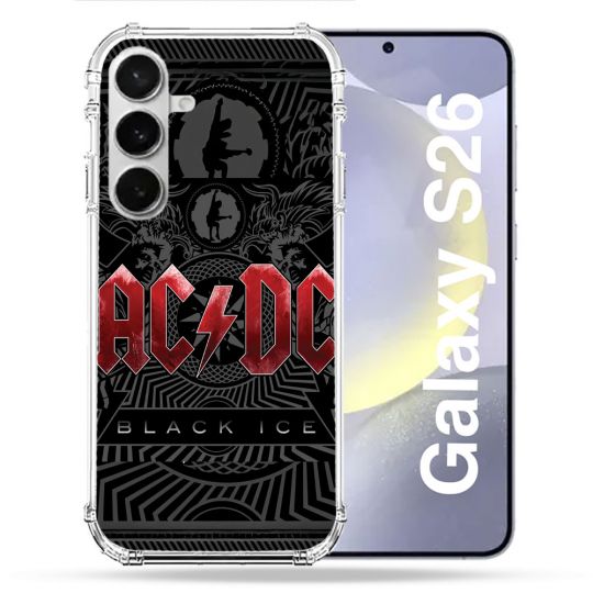 Coque Renforcée Pour Samsung Galaxy S26 Musique Rock ACDC Rouge