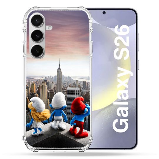 Coque Renforcée Pour Samsung Galaxy S26 Schtroumpfs New York