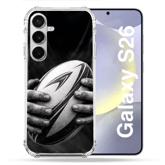 Coque Renforcée Pour Samsung Galaxy S26 Sport Rugby Ballon Moderne