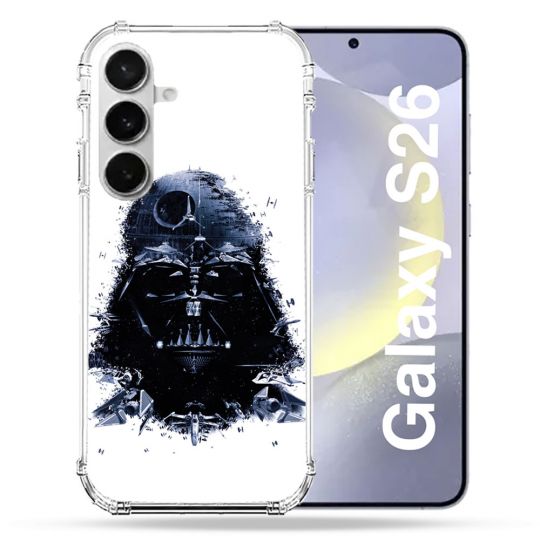 Coque Renforcée Pour Samsung Galaxy S26 Star Wars - Dark Vador Blanc