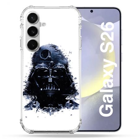 Coque Renforcée Pour Samsung Galaxy S26 Star Wars - Dark Vador Blanc