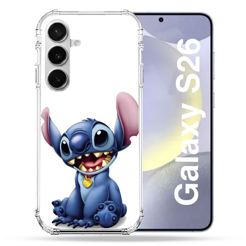 Coque Renforcée Pour Samsung Galaxy S26 Stitch Blanc