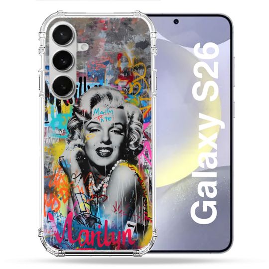 Coque Renforcée Pour Samsung Galaxy S26 Street Art Maryline Monroe