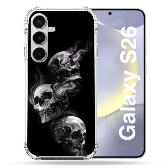 Coque Renforcée Pour Samsung Galaxy S26 Tete de Mort Triple