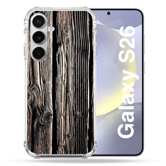 Coque Renforcée Pour Samsung Galaxy S26 Texture Bois