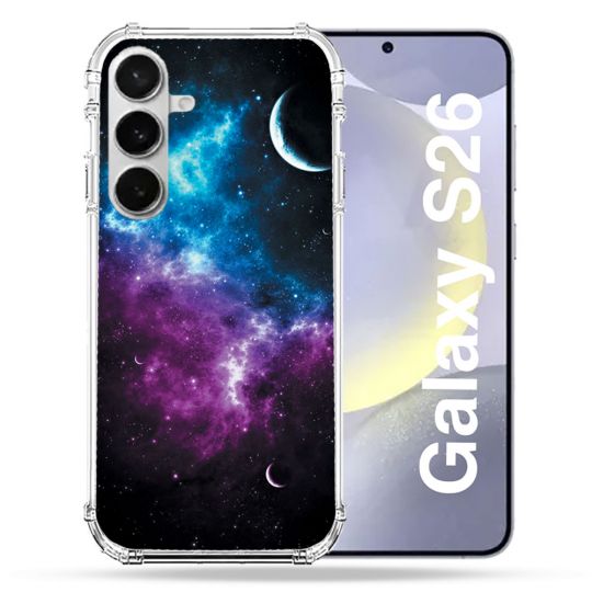 Coque Renforcée Pour Samsung Galaxy S26 Univers Bleu Violet