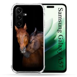 Coque Renforcée Pour Samsung Galaxy A57 5G Animal Cheval Marron
